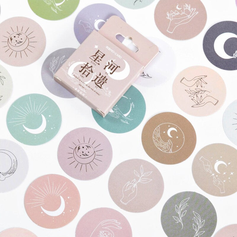 45pcs Lunar Sticker Pack / Celestial Stickers / Stickers / Planner Sticker Set