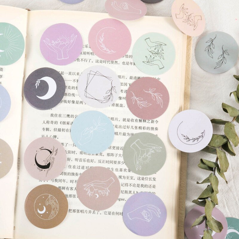 45pcs Lunar Sticker Pack / Celestial Stickers / Stickers / Planner Sticker Set