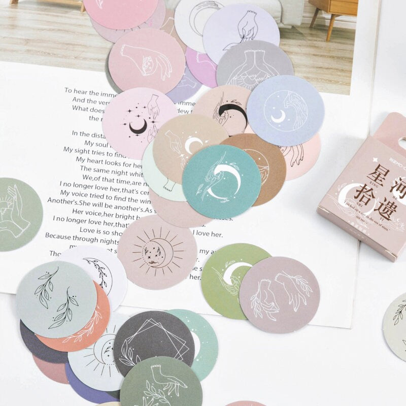 45pcs Lunar Sticker Pack / Celestial Stickers / Stickers / Planner Sticker Set