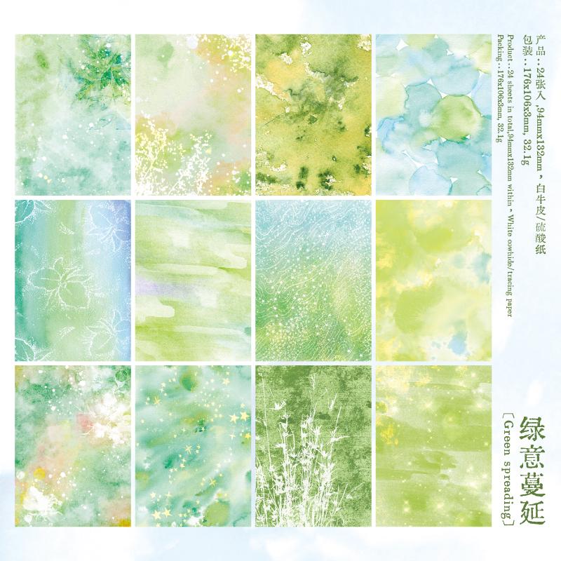 Dual-Texture Paper Set | 24 Sheets Mixed Media Craft Paper | Vibrant Material Background Paper | Junk Journals Scrapbooking Collage Paper