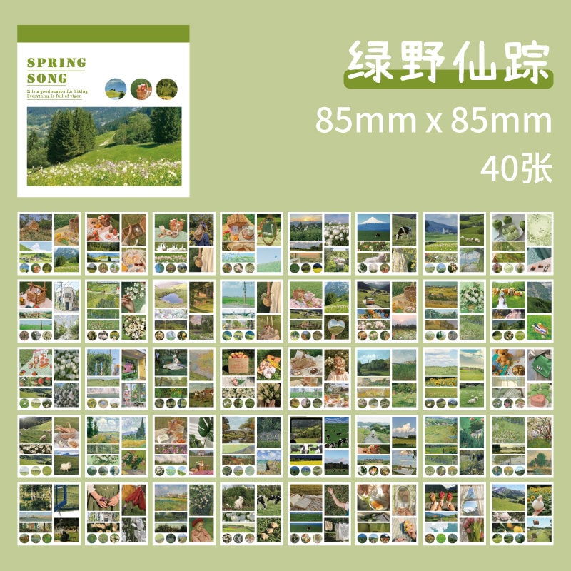Ins Beautiful Scenery Sticker Book | Planner Sticker Kit | Junk Journal
