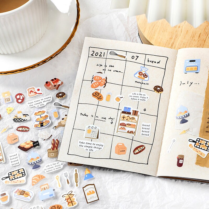 Daily Life Sticker Sheets | Planner Stickers | Junk Journal | Die Cut Stickers