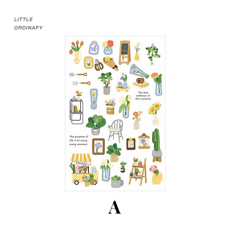 Daily Life Sticker Sheets | Planner Stickers | Junk Journal | Die Cut Stickers