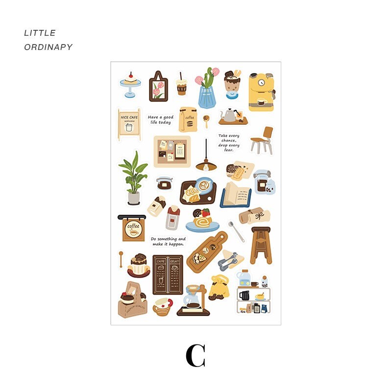 Daily Life Sticker Sheets | Planner Stickers | Junk Journal | Die Cut Stickers