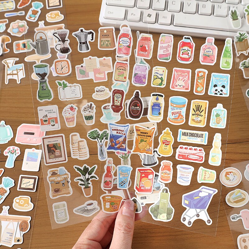 Daily Life Stickers / Stickers / Planner Sticker Set / Junk Journal / Die Cut Stickers