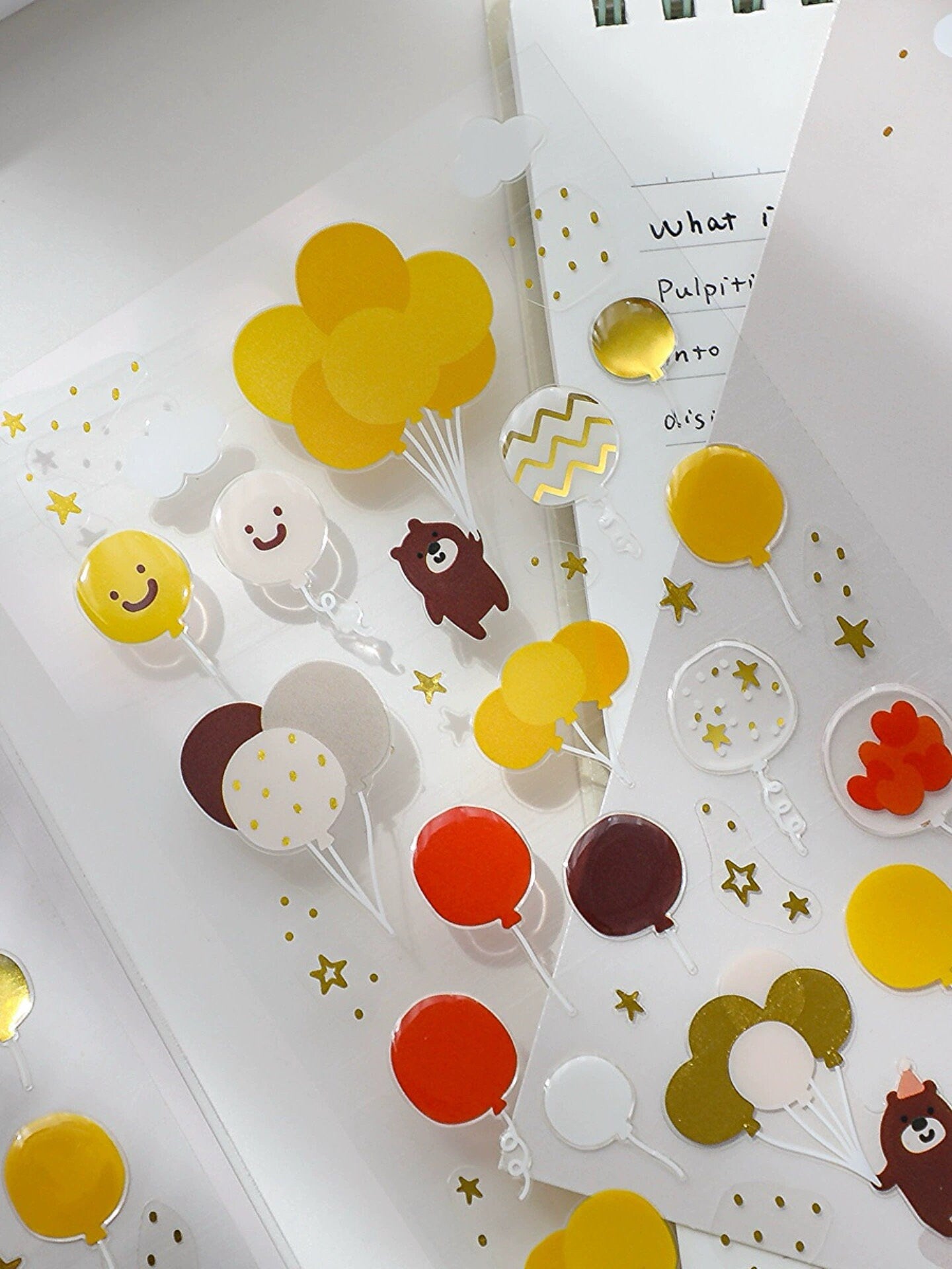 BONITO Korean Cute Happy Day Cookies Bear Stickers | Kawaii Planner Decorative Stickers | Bujo Junk Journal Collage Scrapbooking Supplies