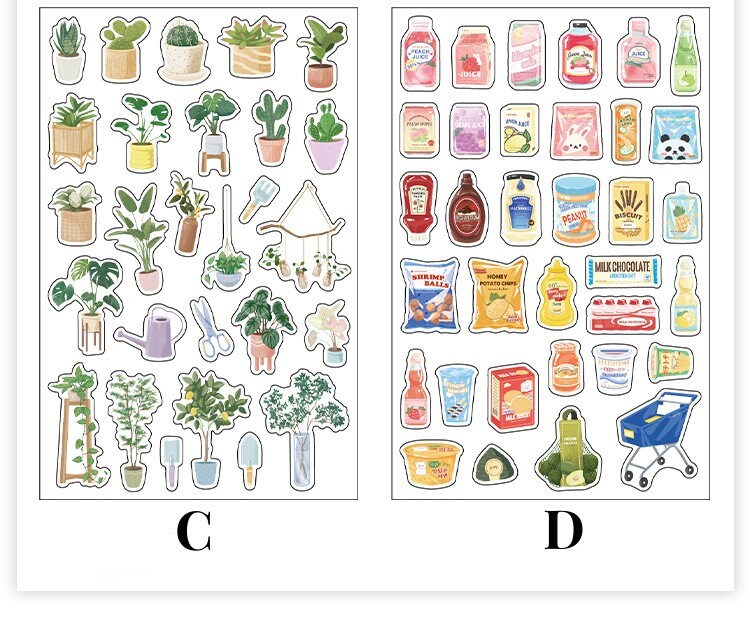 Daily Life Stickers / Stickers / Planner Sticker Set / Junk Journal / Die Cut Stickers