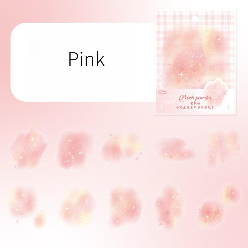 Watercolor Smudge Sticker | Blended Background Stickers | Planners Bullet Journals Junk Journals Collage Scrapbooking Supplies Accessories