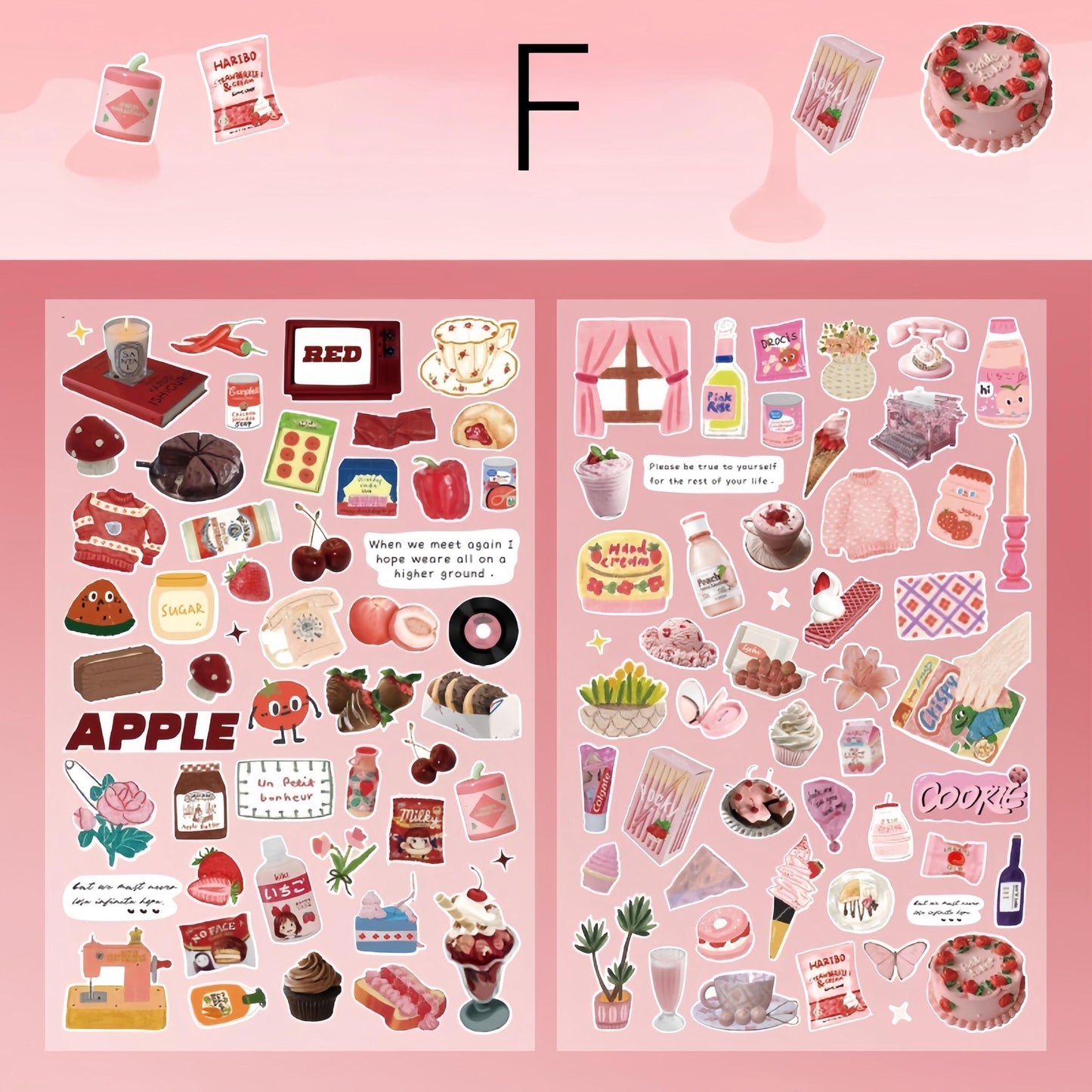 Weekend Grocery | Cute Daily Life Aesthetics Stickers | Kawaii Planner Decorative Stickers | Food Fashion | Journal Scrapbooking Supplies