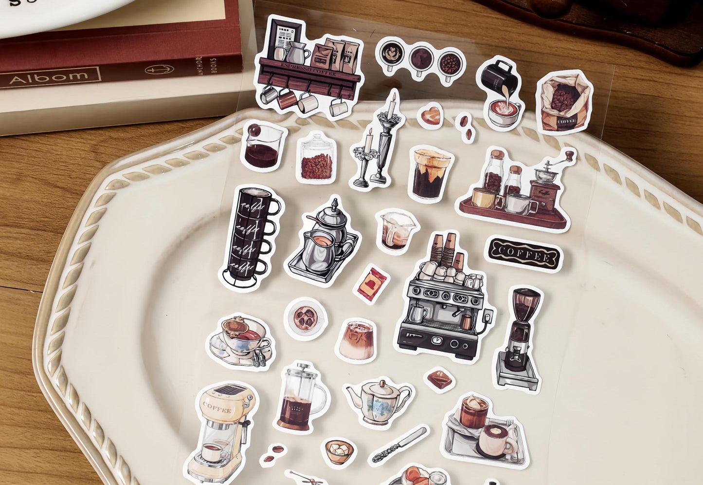 Time Collection Vintage Goods Aesthetics Sticker Sheet|Coffee Plant Bread Stationery Stickers | Planner Collage Junk Journal Supplies