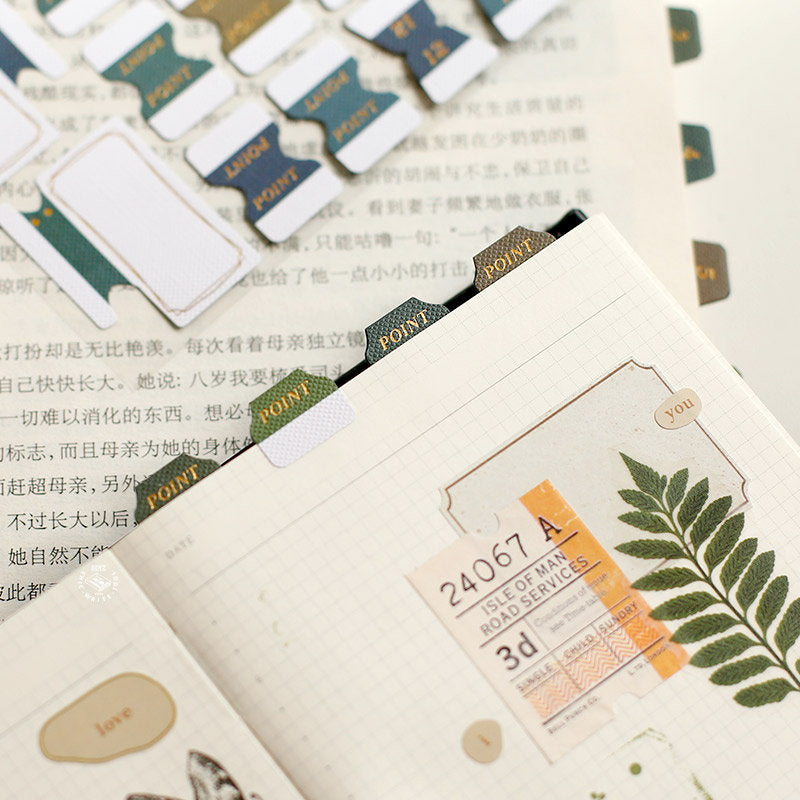 6 Sheets Gold Foiled Index Stickers | Bookmarks | Index Tabs | Sticker Book