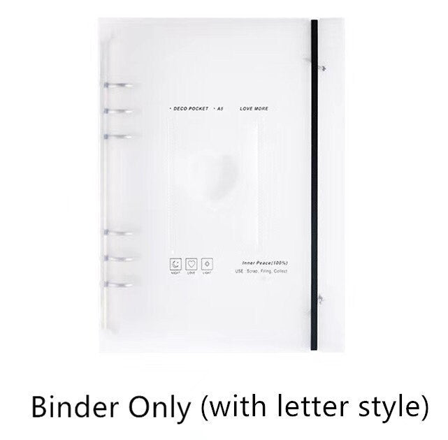 A5 6 Ring Sticker Storage Book | Card Storage | 6 Ring Binder | Clear Binder | Photo Storage Album | Back to School | Scrapbooking Organizer