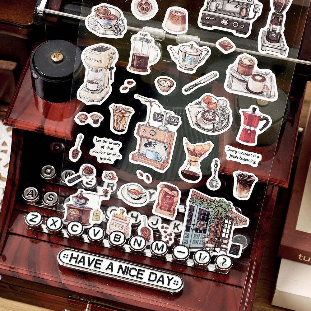 Time Collection Vintage Goods Aesthetics Sticker Sheet|Coffee Plant Bread Stationery Stickers | Planner Collage Junk Journal Supplies