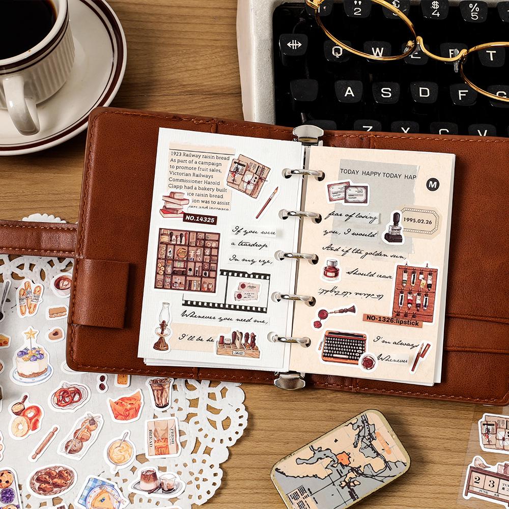 Time Collection Vintage Goods Aesthetics Sticker Sheet|Coffee Plant Bread Stationery Stickers | Planner Collage Junk Journal Supplies