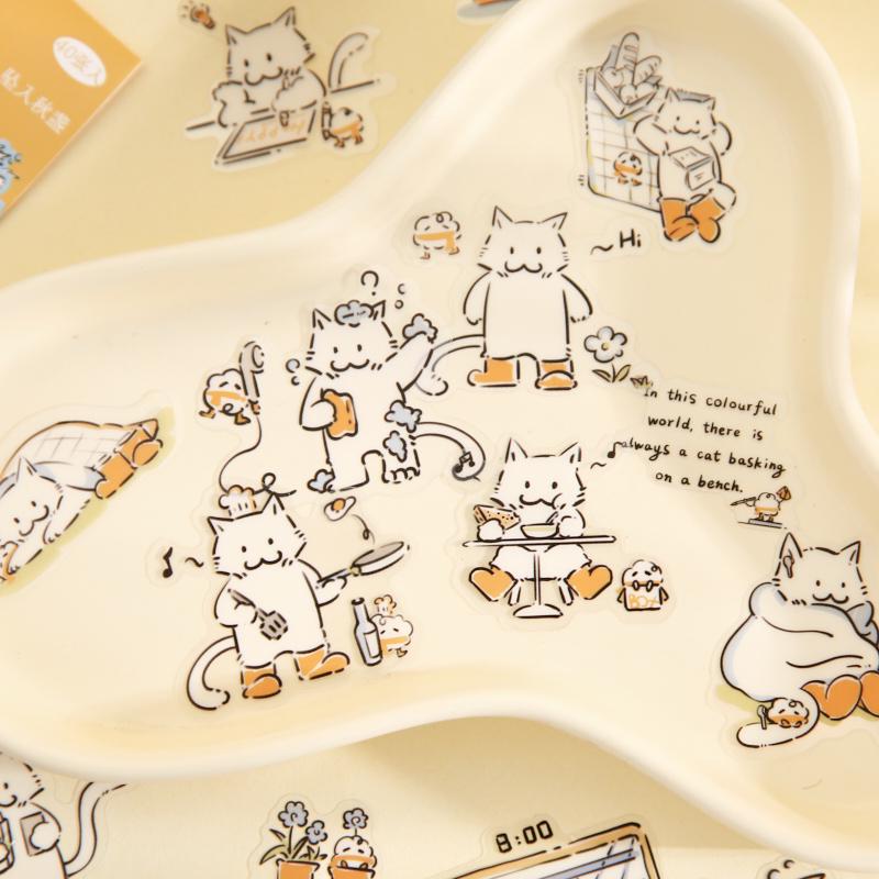 Kawaii Cats and Dogs Stickers | Cute Handdrawn Puppy Kitten Stickers | Planner Stickers Junk Journal Scrapbooking Supplies Kids Craft