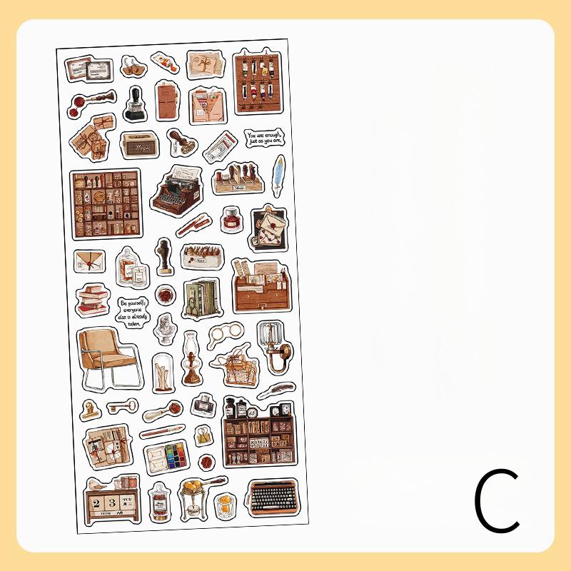 Time Collection Vintage Goods Aesthetics Sticker Sheet|Coffee Plant Bread Stationery Stickers | Planner Collage Junk Journal Supplies
