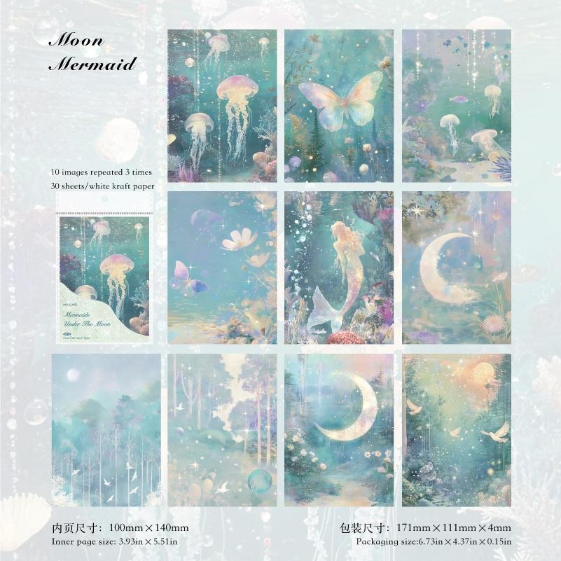 Dreamlike Series Paper Set | Craft Material Paper | Vibrant Material Background Paper | Junk Journals Scrapbooking Collage Paper