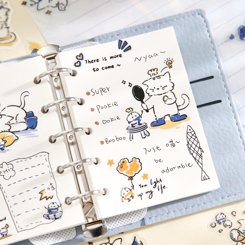 Kawaii Cats and Dogs Stickers | Cute Handdrawn Puppy Kitten Stickers | Planner Stickers Junk Journal Scrapbooking Supplies Kids Craft