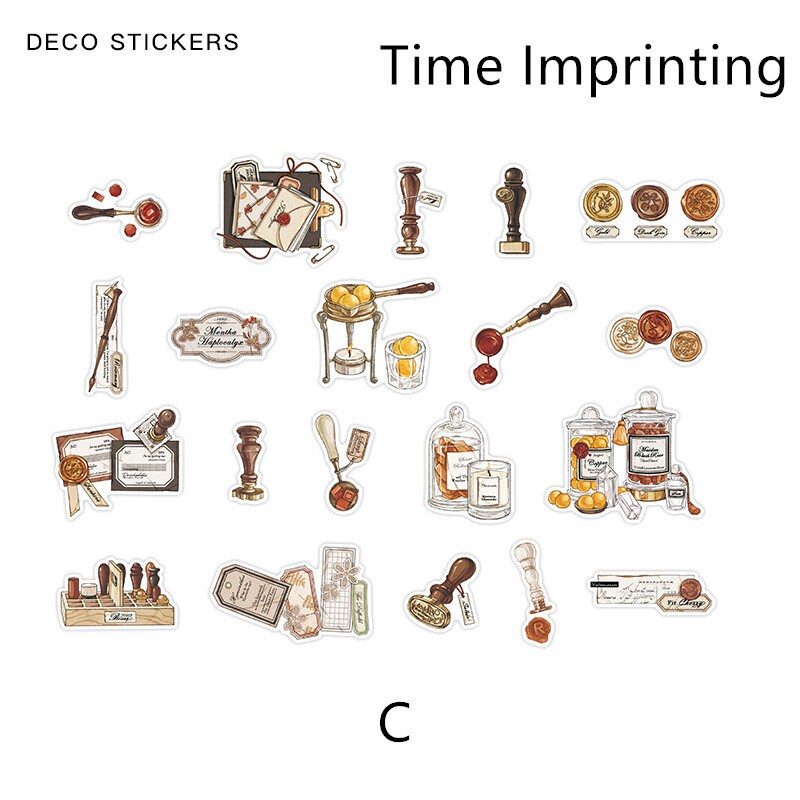 40pcs Retro Sticker Pack / Record Stickers / Coffe Stickers / Planner Sticker Set / Junk Journal / Die Cut Deco Stickers