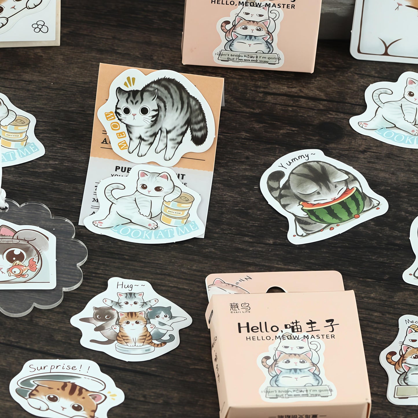 45pcs Cute Cat Sticker Pack | Junk Journal Stickers | Planner Sticker Set | Scrapbooking Kids Craft Supplies