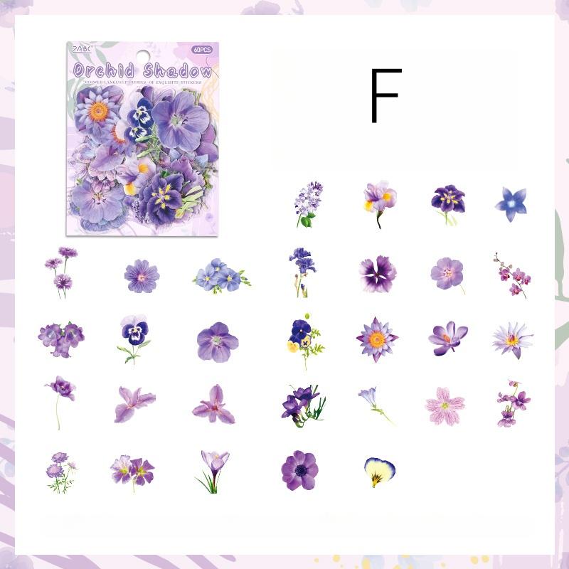 Leisurely Flower Language Stickers | Waterproof PET Decals for Planners, Bullet Journals, Junk Journals & Scrapbooking | Floral Stationery