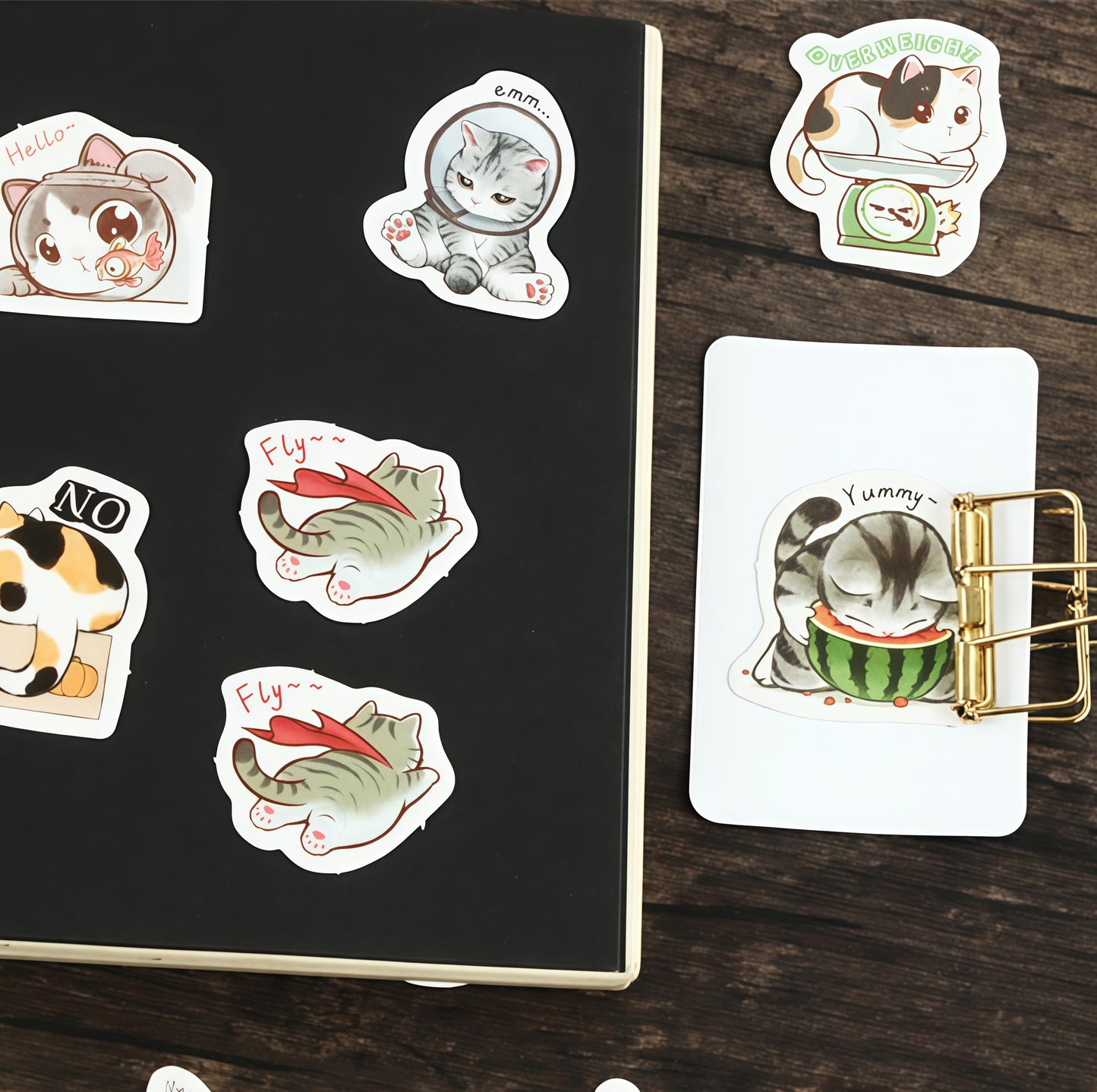 45pcs Cute Cat Sticker Pack | Junk Journal Stickers | Planner Sticker Set | Scrapbooking Kids Craft Supplies
