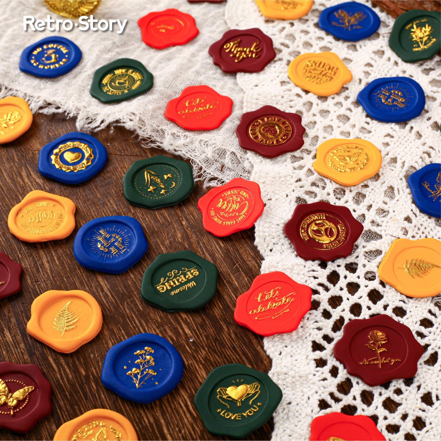 Leather Wax Sealing Stickers | Envelope Sealing | Wax Sealing | Junk Journal Planner Collage Supplies | Gift Wrapping | Card Making