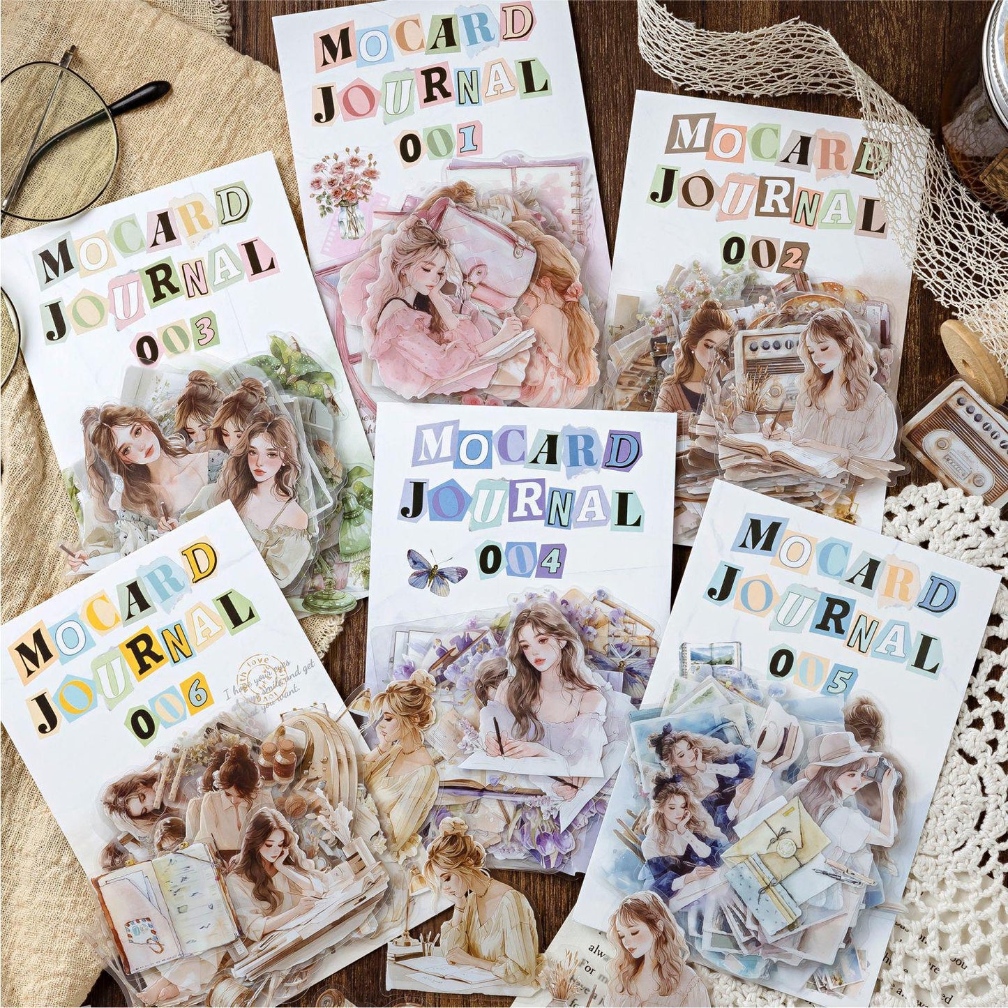Watercolor Girl Stickers Pack|Aesthetic Planner Sticker Set|Junk Journal Bullet Journal Deco Stickers | Scrapbooking Collage Craft Supplies
