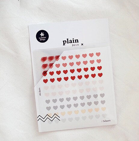 Suatelier Korean Cute Heart Stickers | Planner Stickers|Bujo Junk Journal Collage Scrapbooking Supplies