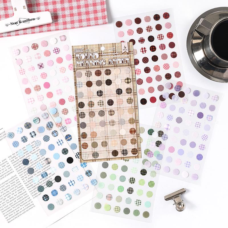 6pcs Colorful Dot Round Stickers | Must Have Stickers | Planner Basic Stickers | Bujo Collage Journal Accessories Supplies