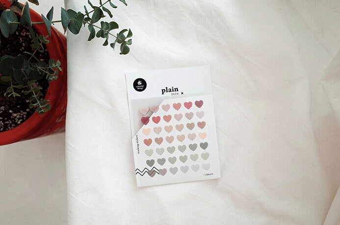 Suatelier Korean Cute Heart Stickers | Planner Stickers|Bujo Junk Journal Collage Scrapbooking Supplies