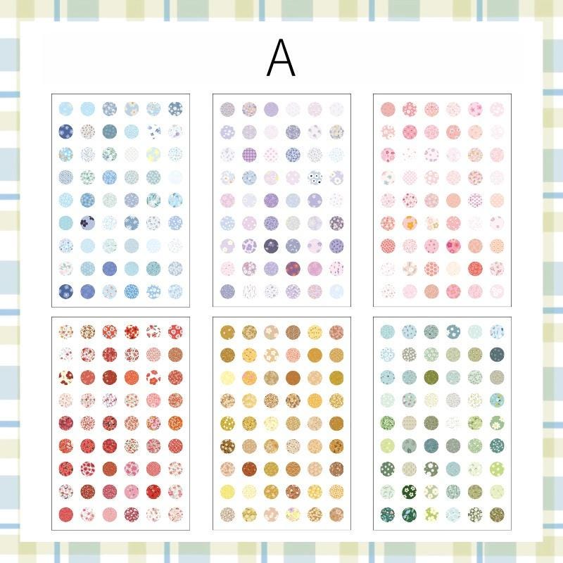 6pcs Colorful Dot Round Stickers | Must Have Stickers | Planner Basic Stickers | Bujo Collage Journal Accessories Supplies