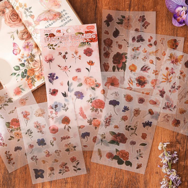 Grass Flower Ballad Vintage Sticker Pack | Flower Sticker | Nature Plants Planner Stickers | Junk Journal Aesthetic | Scrapbooking