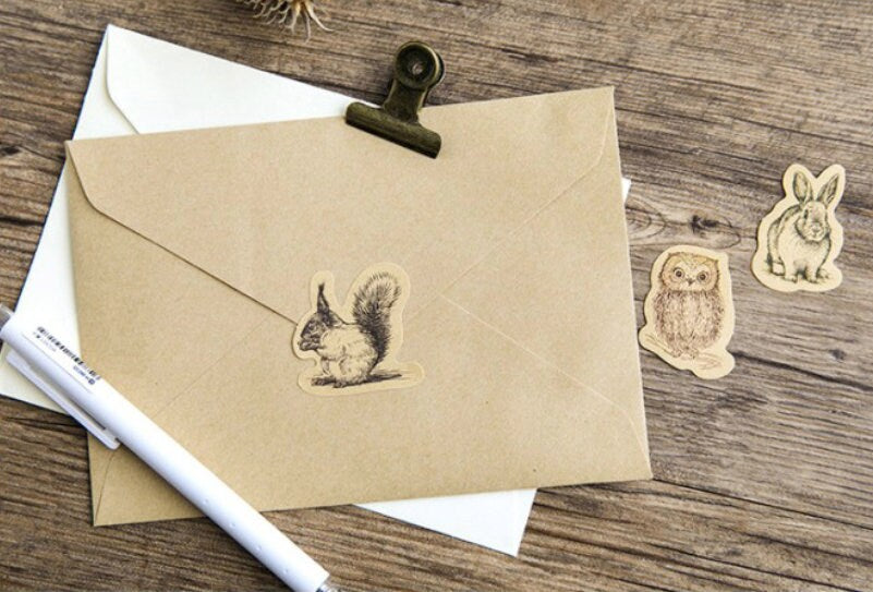 46pcs Vintage Kraft Nature Sticker Pack / Vintage Goods Stickers / Bullet Journal Stickers / Planner Sticker Set