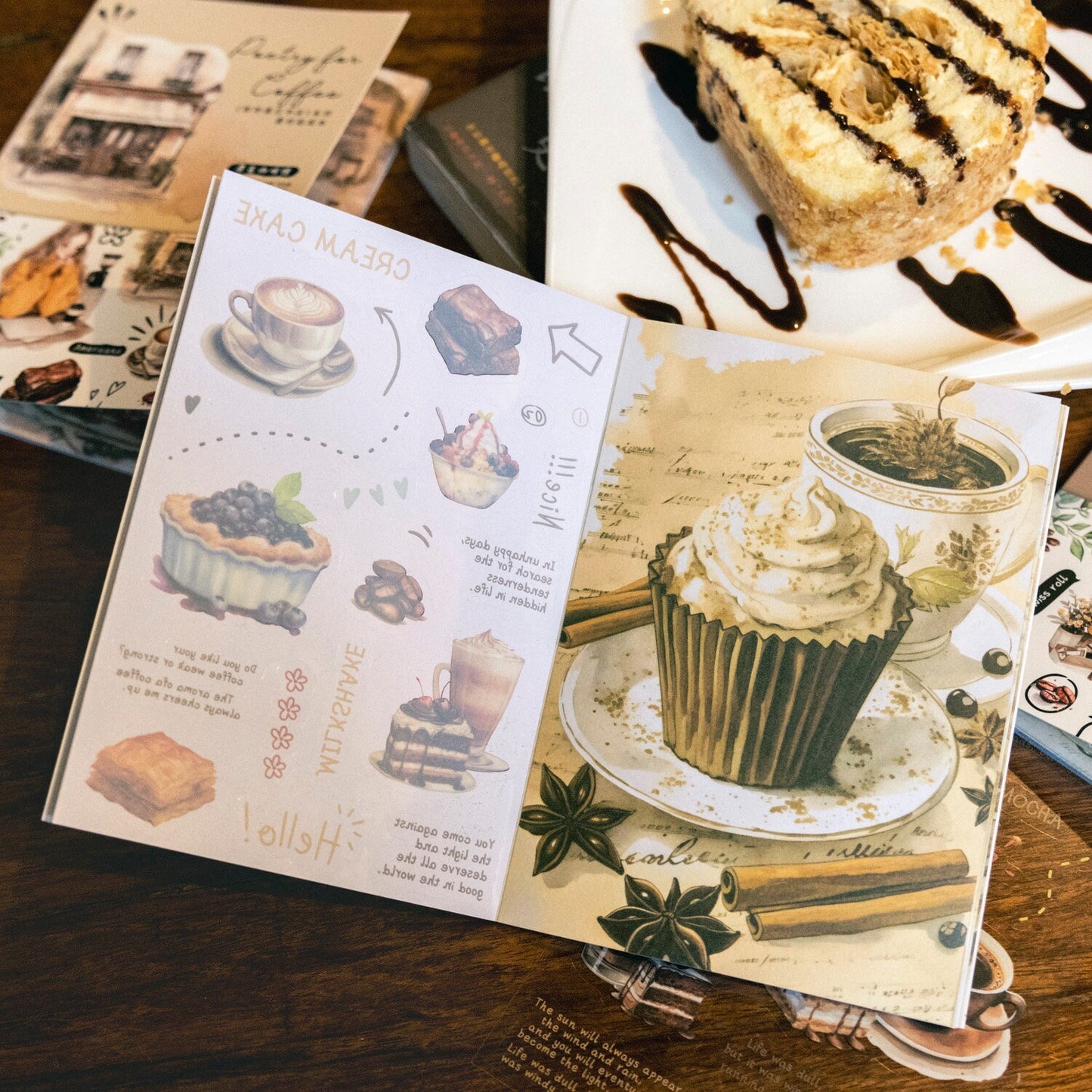 Coffee-Themed Sticker Set for Journal Collage | Coffee Lover | Planner Collage Junk Journal Vintage Journaling Scrapbooking DIY Kit Supplies