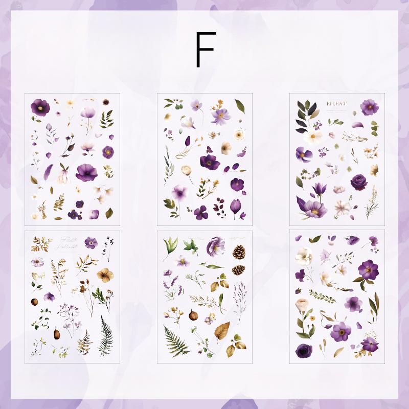 Grass Flower Ballad Vintage Sticker Pack | Flower Sticker | Nature Plants Planner Stickers | Junk Journal Aesthetic | Scrapbooking
