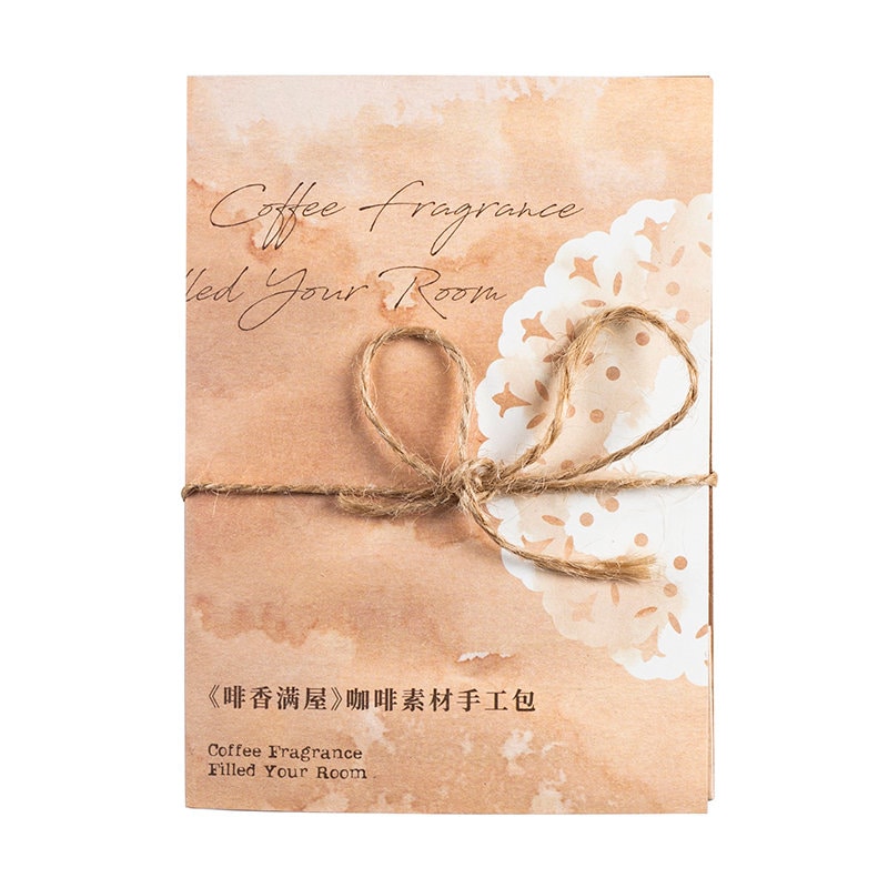 65pcs Coffee Stain Material Paper Pack | Retro Vintage Junk Journal Kit | Lable Memo Background Paper | Journaling Scrapbooking Supplies