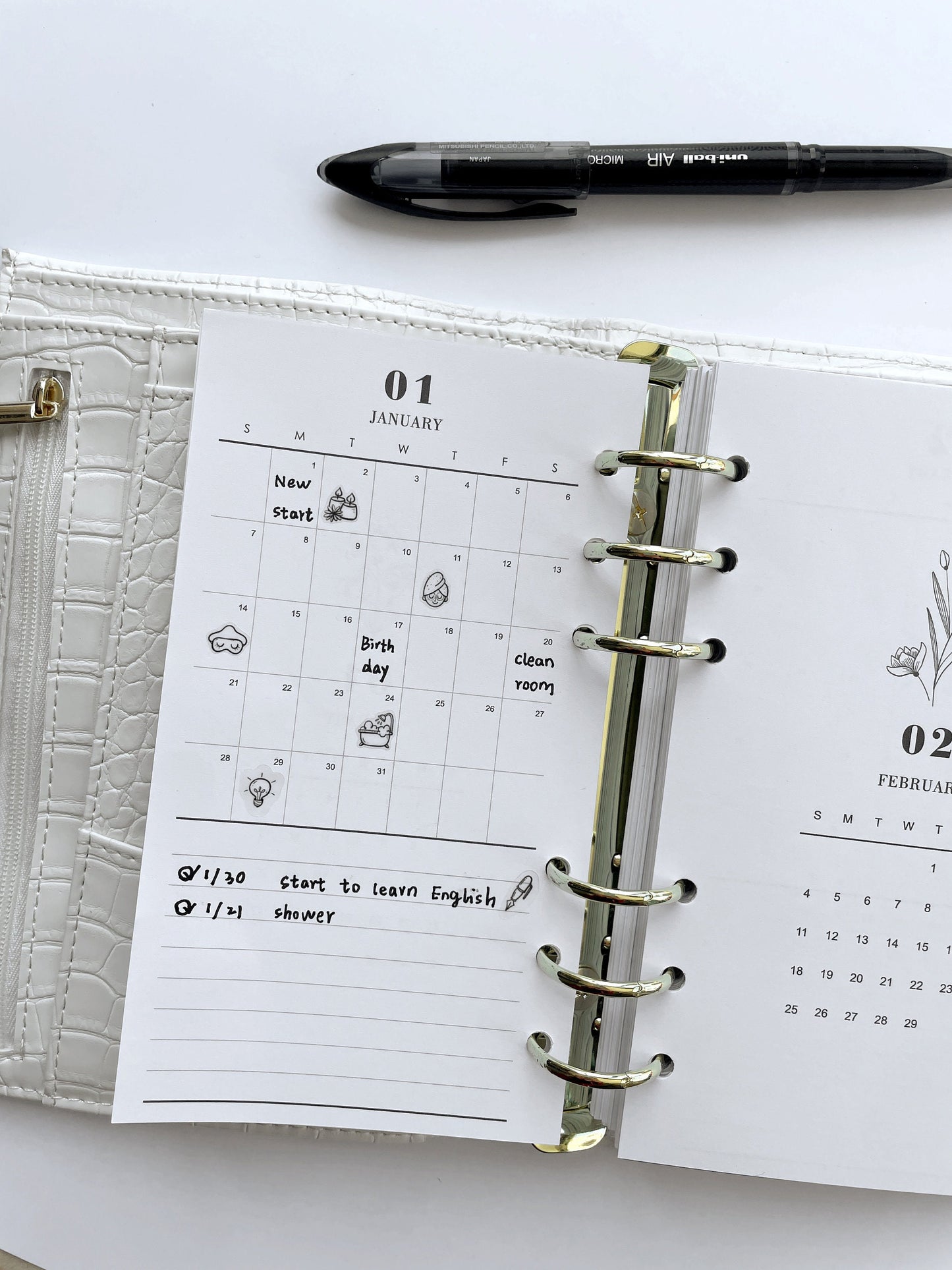10 Sheets Small Icon Stickers | Clear Transparent Stickers | Planner Bujo Functional Minimal Stickers | Journal decoration | Happy Planner
