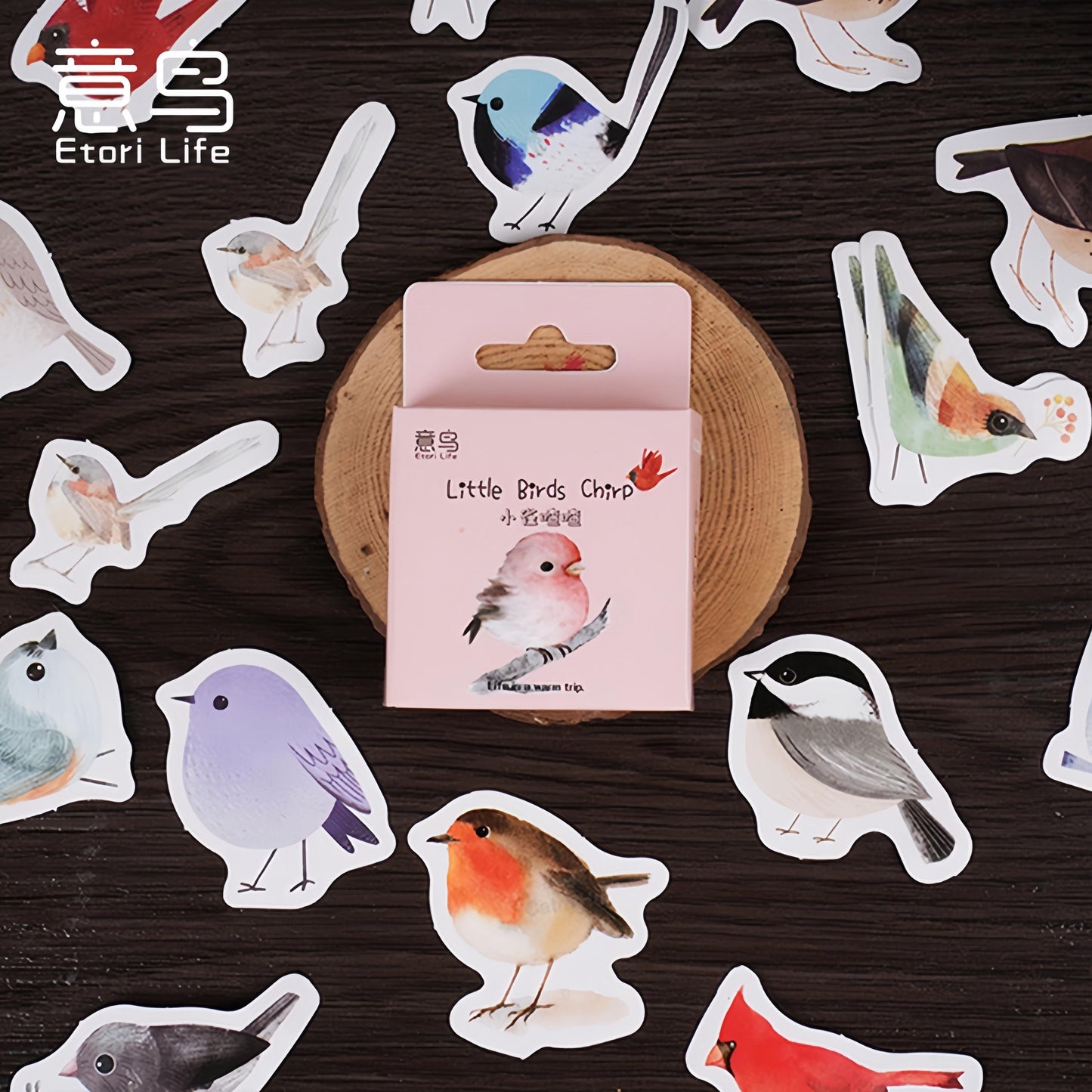 46pcs Cute Birds Sticker Pack | Junk Journal Stickers | Planner Sticker Set | Scrapbooking Kids Craft Supplies