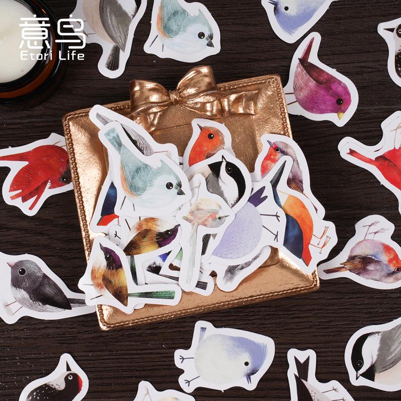 46pcs Cute Birds Sticker Pack | Junk Journal Stickers | Planner Sticker Set | Scrapbooking Kids Craft Supplies