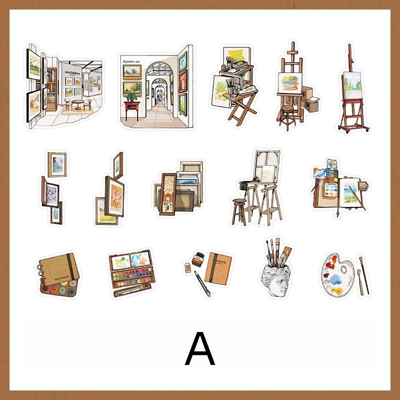 Retro Life Aesthetics Stickers | Coffee Stickers | Painting Food Room House Sticker | Junk Journal Stickers Accessories | Craft Supplies