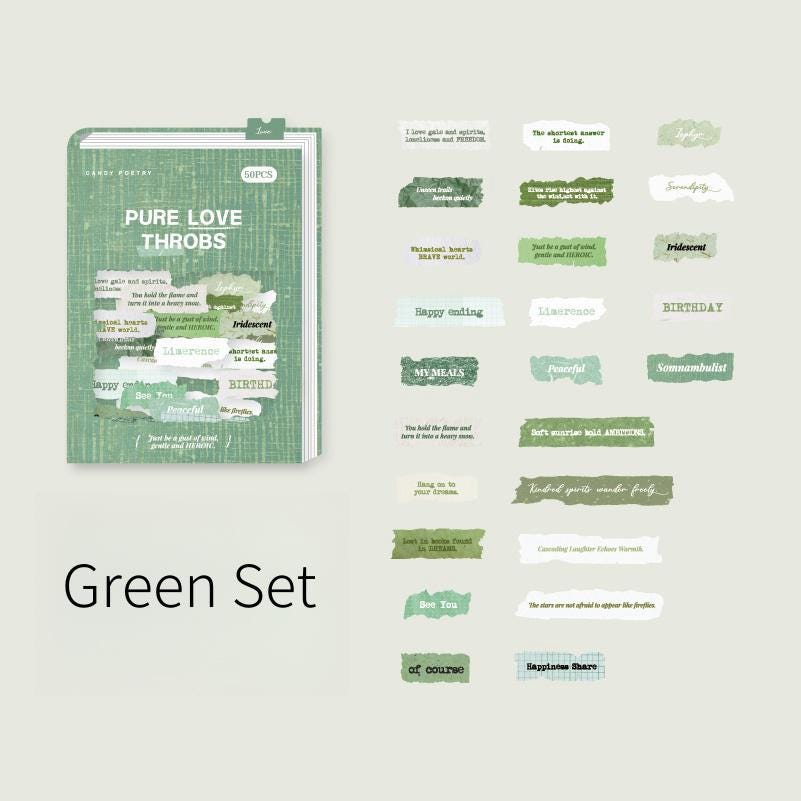 Textured Vintage Small Talk Stickers | Words Phrase Stickers | Planner Stickers | Junk Journal | Scrapbooking Collage Craft Supplies