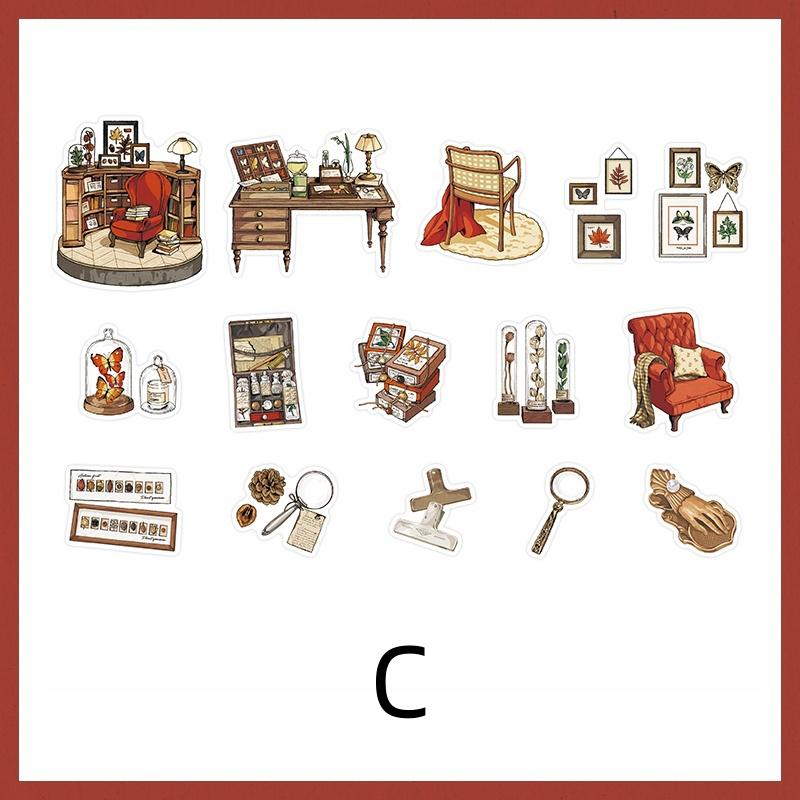 Retro Life Aesthetics Stickers | Coffee Stickers | Painting Food Room House Sticker | Junk Journal Stickers Accessories | Craft Supplies