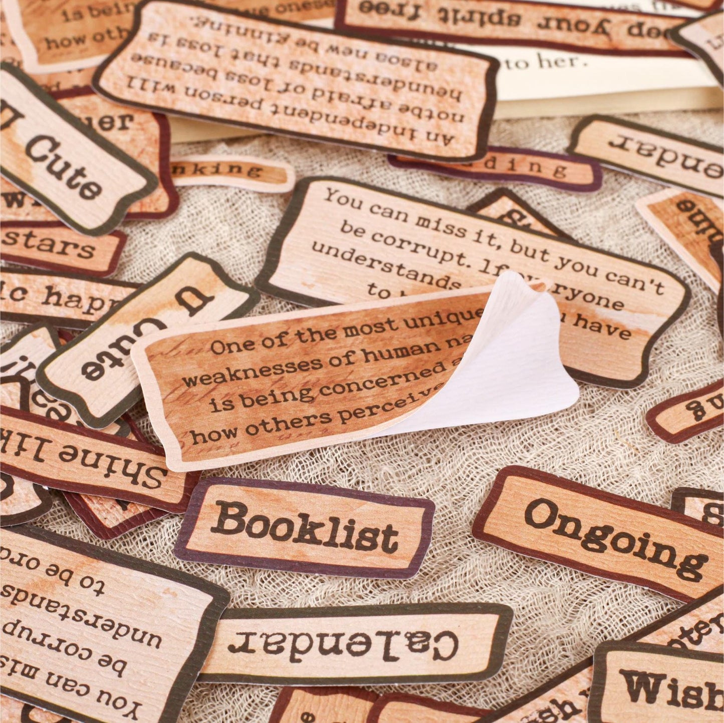 Retro Small Talk Sticker | Daily Life Words Stickers | Planner Junk Journal Bullet JournalsScrapbooking Collage Crafting Decorative Supplies