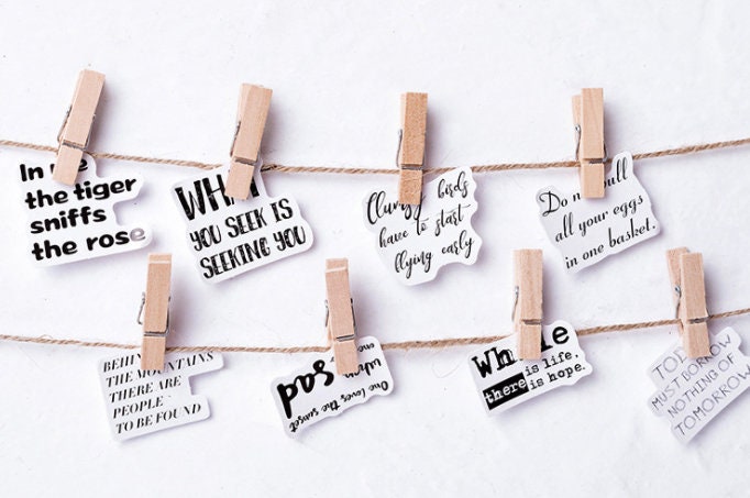 46pcs English Newspaper Sticker Pack / Junk Journal / Stickers / Planner Sticker Set