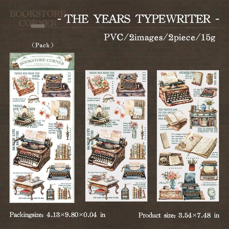 The Corner of Bookstore | Coffee Reading Aesthetic Sticker|Retro Planner Junk Journal Decorative Stickers Scrapbooking Collage Supplies