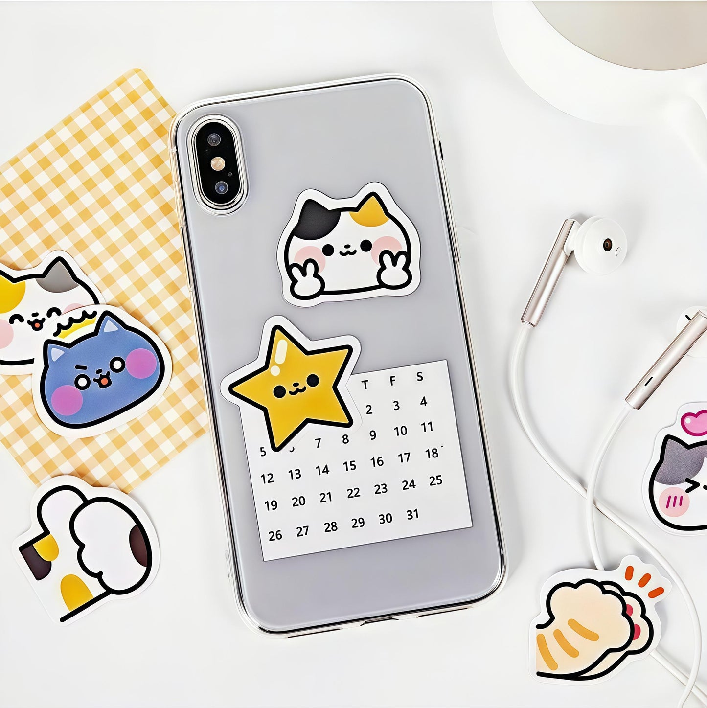 45pcs Cute Cat Sticker Pack | Junk Journal Stickers | Planner Sticker Set | Scrapbooking Kids Craft Supplies | Essential for Planners Bujo