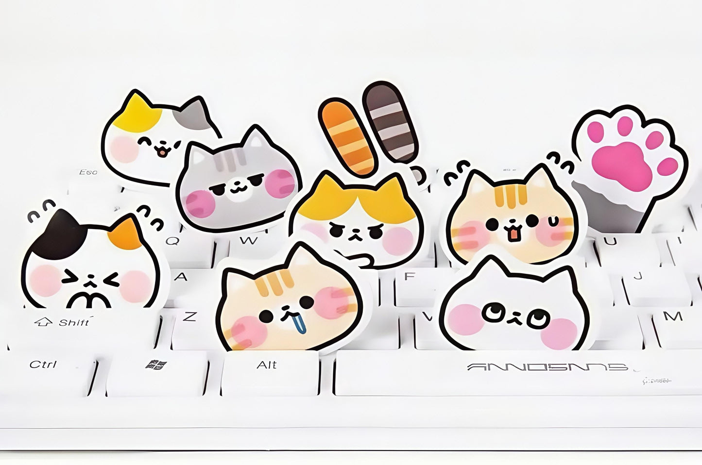 45pcs Cute Cat Sticker Pack | Junk Journal Stickers | Planner Sticker Set | Scrapbooking Kids Craft Supplies | Essential for Planners Bujo