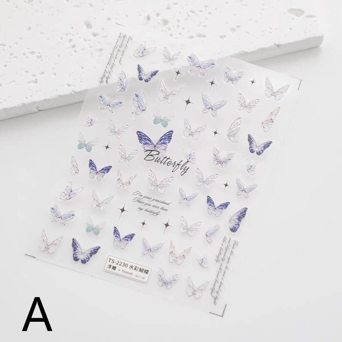 Dreamy Butterfly Sticker Sheet | Cup Phone Case Earphone Case Decoration Stickers | Planner Journal Scrapbooking Kids Craft Supplies