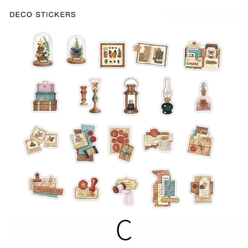 Retro Life Aesthetics Sticker Pack | Coffee Travel Musical Stickers | Planner Sticker Set | Junk Journal | Die Cut Deco Stickers